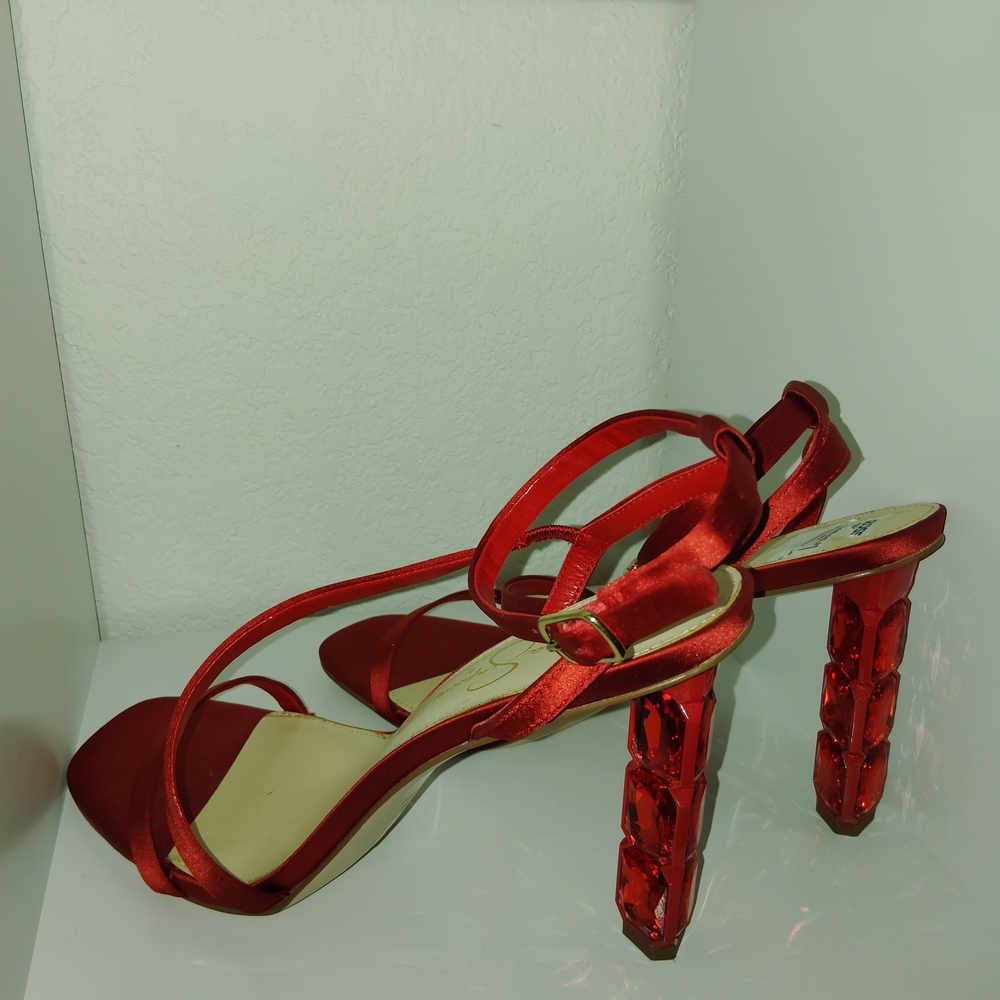 Red Strappy Heels